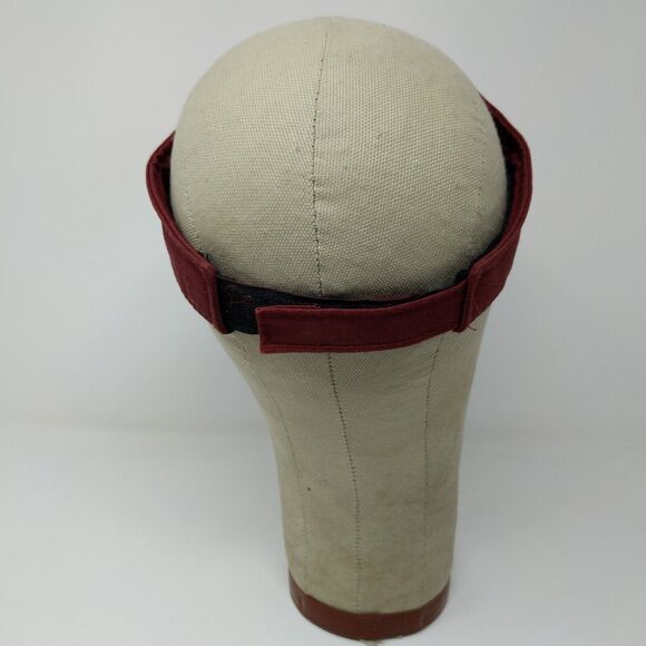 DeLong Strapback Sun Visor Hat Red & Yellow Embroidered Logo MC - Picture 7 of 10